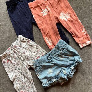 4-Piece Leggings and Shorts Bundle (9 Months) - Carter's & The Children's Place